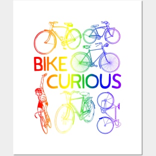 Bike Curious (PRIDE Rainbow) Posters and Art